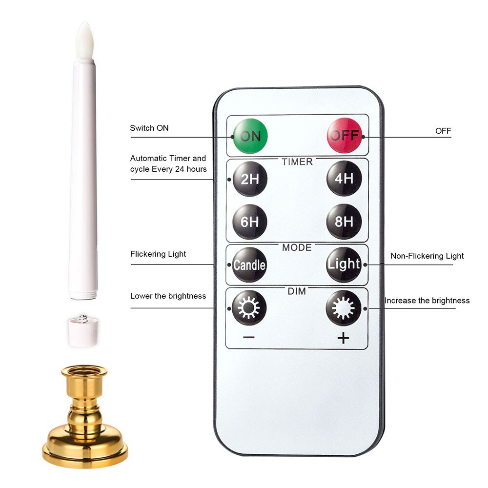 Bougies décoratives à piles Led mando a distanciaCandles | Petits lampes à thé, bougies électroniques de fête