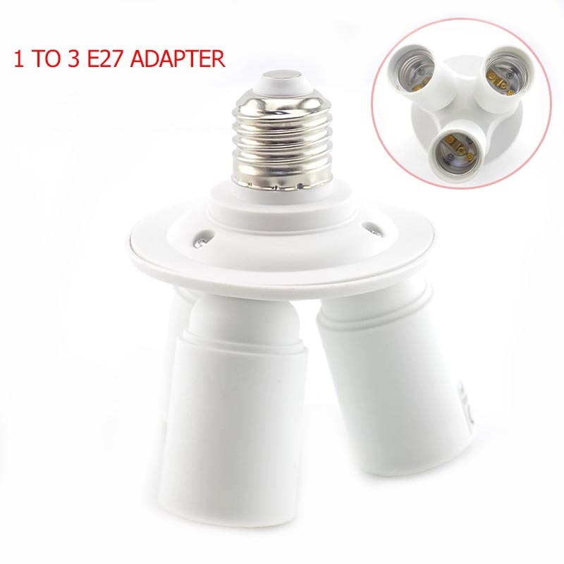 110 V-240 V 1 E27 om 3 E27 LED Lamp Licht licht base Socket Adapter Lamp Adapter plug houder LED 3 in 1 Splitter Bases Converter