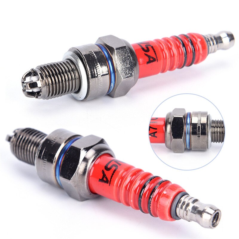1 pieza bujía de alto rendimiento 3 electrodos para Scooter GY6 accesorios de bujía de motocicleta