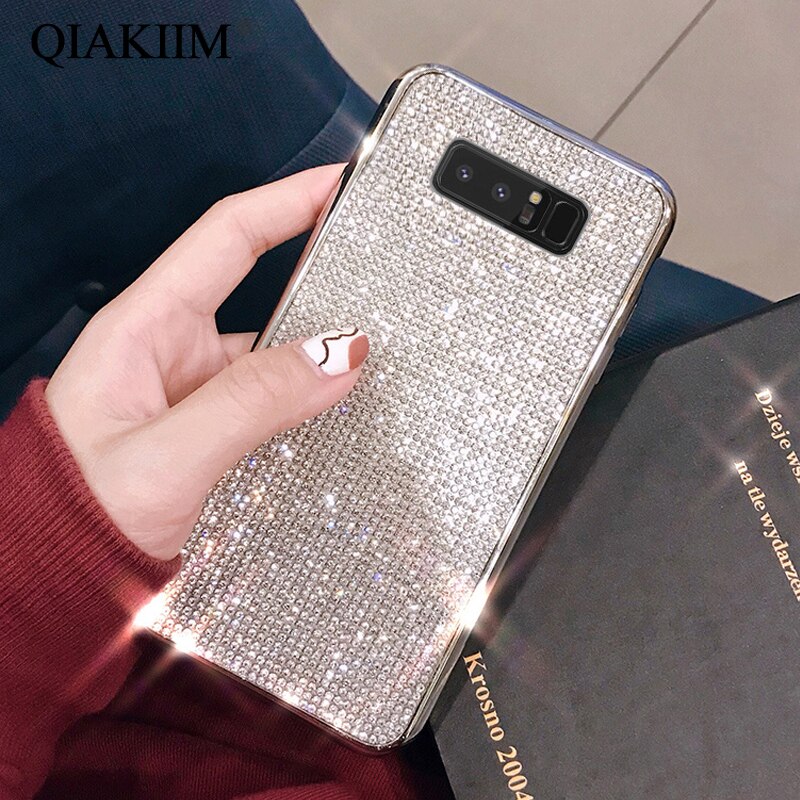 Funda con diamantes de imitación para Samsung Galaxy, carcasa con cristales brillantes, suave, para S8, S9, S10 Plus, S20, S10E, iPhone 6, X, 11, 12