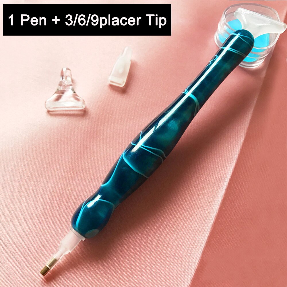 Diamond Painting Tools Handmade Point Drills Pen for 5D Painting with Diamonds Accessories: dark blue
