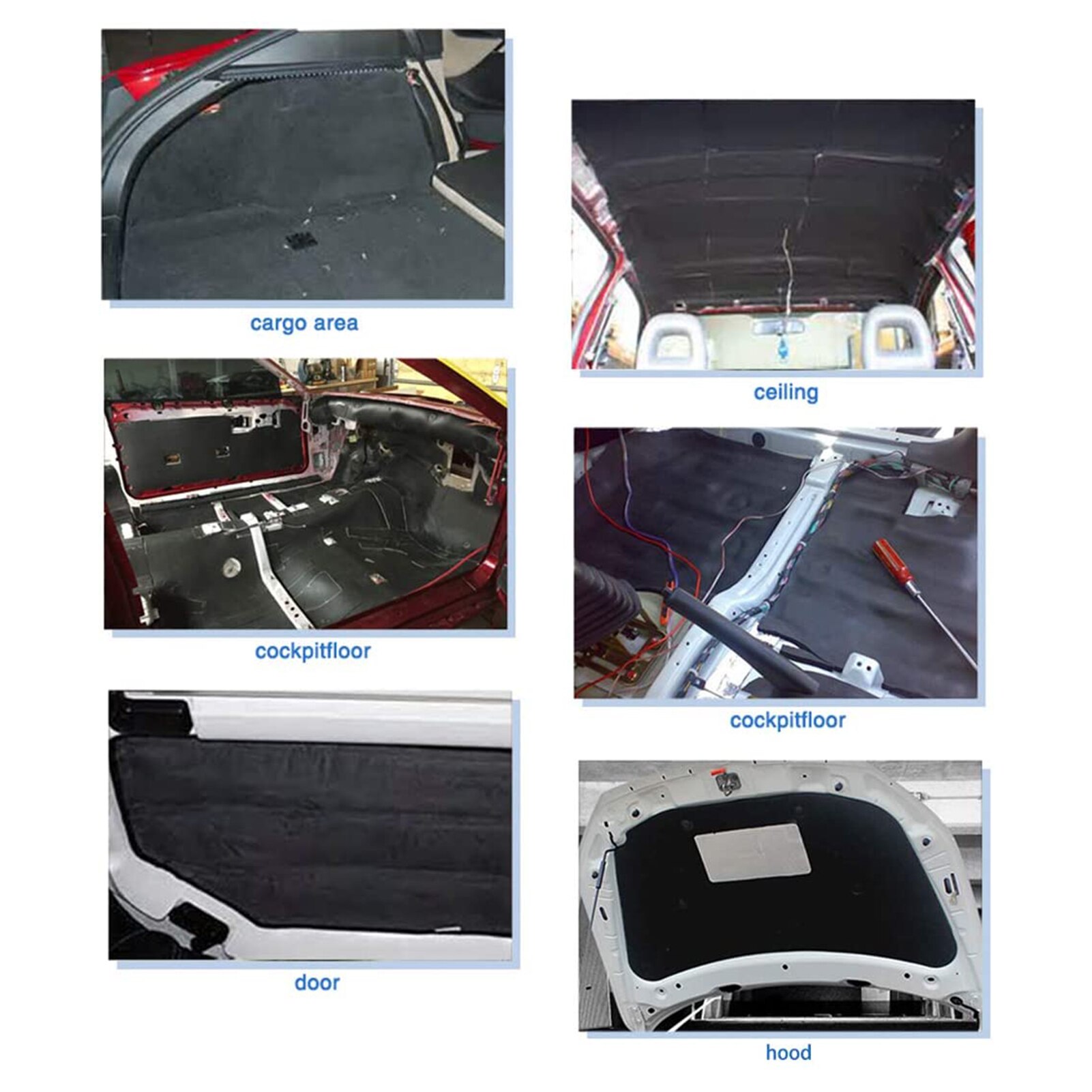 200cmx50cm 3/5/7/8mm car Sound Deadener Mat Noise Proof Bonnet Insulation Deadening Engine Firewall Heat Foam Cotton Sticker