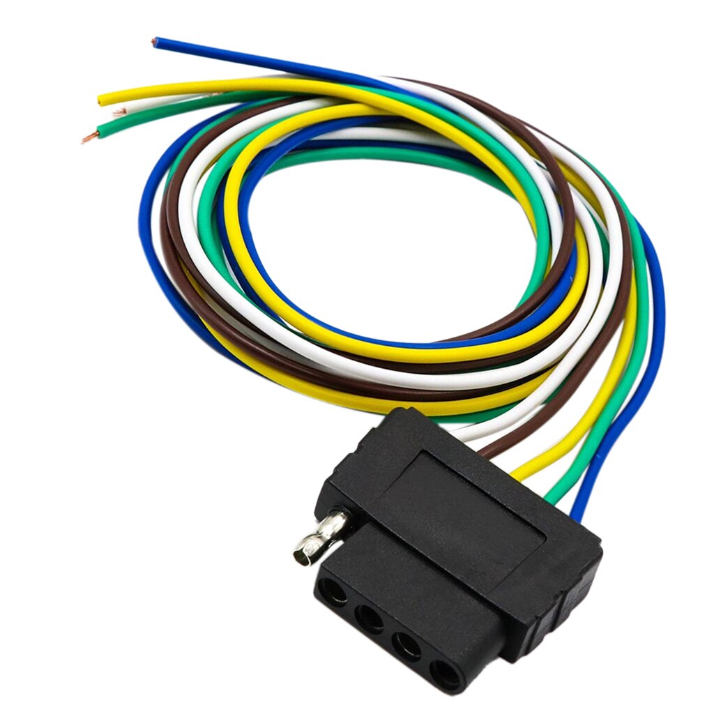 Kit de connexion de câblage de remorque à 5 voies | Harnais d'extension de fil plat pour bateau de voiture