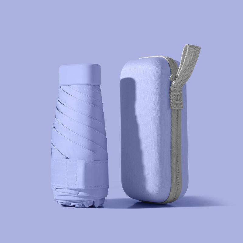 Xiaomi-Mini paraguas Ultra compacto con revestimiento negro, bolsillo portátil, sol, lluvia, doble uso, ligero, de viaje, para mujeres y hombres: Rosa