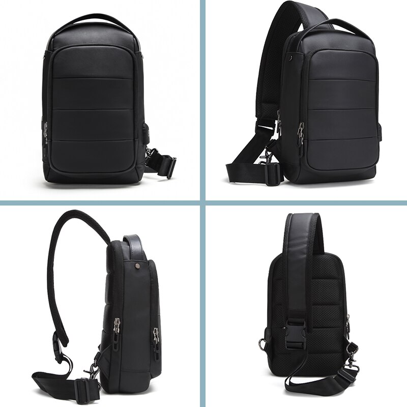 KAKA imperméable à l'eau grande capacité hommes sac à bandoulière idéal pour 9.7 pouces bandoulière court voyage sac de téléphone portable