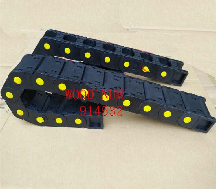 55*100mm Bending Radius 100 Enclosed Nylon Cable Drag Chain Wire Carrier Towline 1000mm in Length