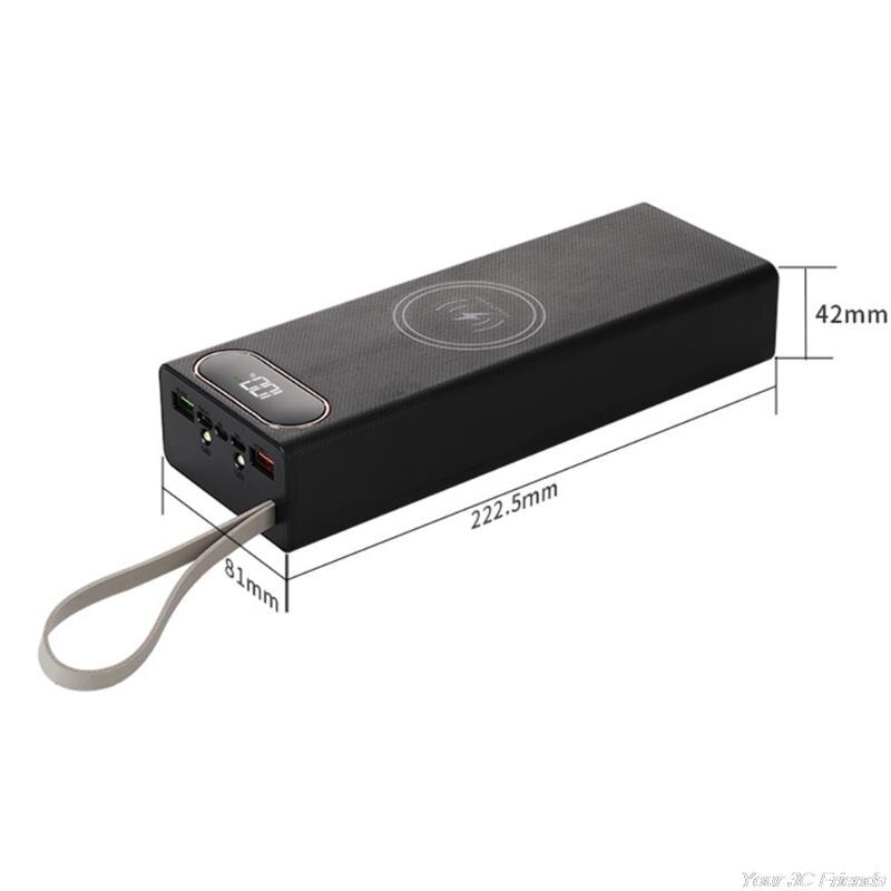 Portable External Box Detachable 22.5W QC3.0 PD LCD DIY 20x18650 Battery Case Power Bank Shell Powerbank O19 21