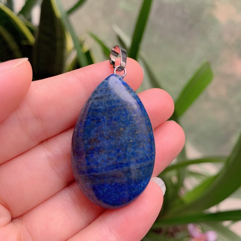 Grande Formato di Pietra Verde Naturale Rubini Zoisite Pietra di Quarzo Del Pendente Accessori Dei Monili Perline FAI DA TE Fatti A Mano per la Collana Della Catena Chiave: Lapis Lazuli