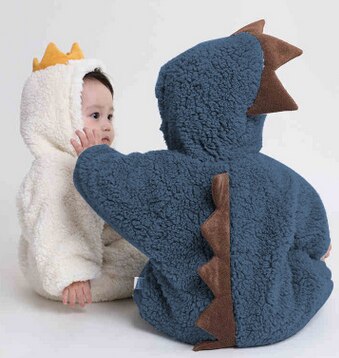 Baby Romper Dinosaur Lange Mouwen Hooded Jumpsuit Bodysuit Voor Meisjes Jongens