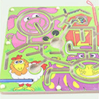 Holz Labyrinth Puzzle Ringförmige Labyrinth mit Magnetische Perlen Labyrinth Kugeln Holz Spielzeug kultivieren Kinder Phantasie und Kreativität: 4