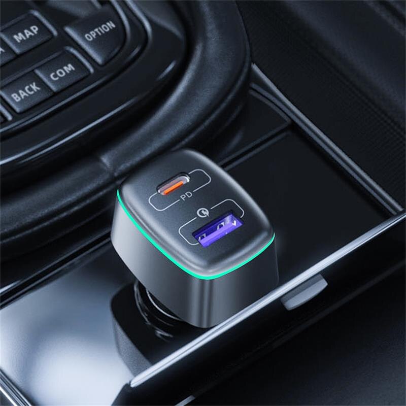 Utbvo 100W 2 Poort Snelle Auto-oplader Met PD100W Power Levering &amp; 22.5W Quick Charge 3.0 Lading telefoon, tabletten, Schakelaar, Laptop