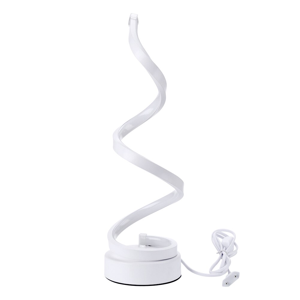 Husholdning nattlys skrivebord akryl jern buet belysning moderne ledet spiral lys soverom stue nattbord lamper