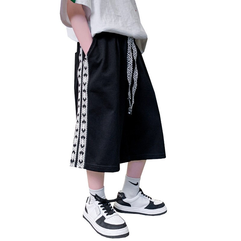 Teenage Boys Shorts Retro Print Kids Loose Shorts 5 6 7 8 9 10 11 12 13 14 Years Old Boy Summer Short Pants Clothes