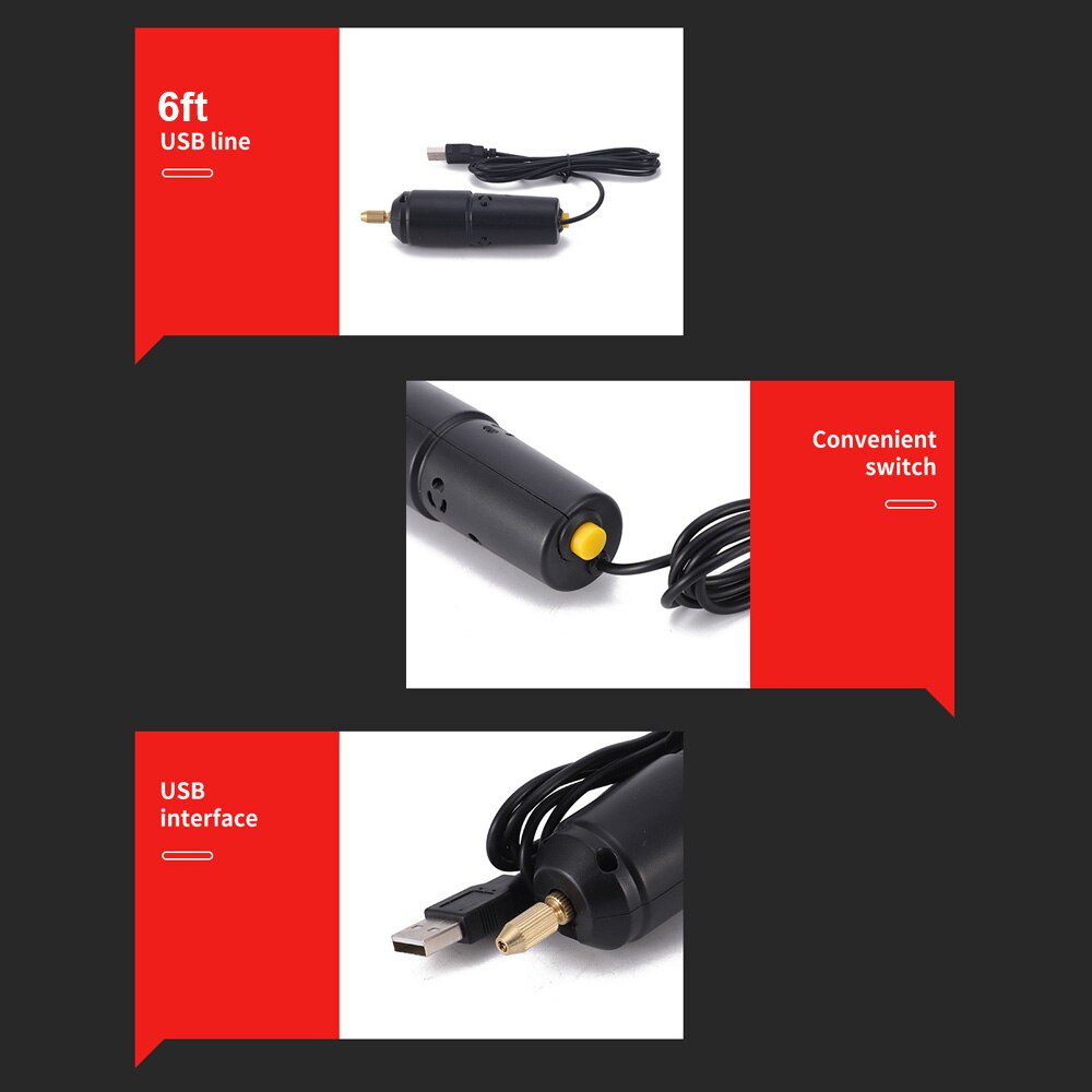Drill Set Resin Electric Mini Drill with Drills Bits for Jewelry DIY Aluminum Products Wood Key Chain Making Resin Casting Molds