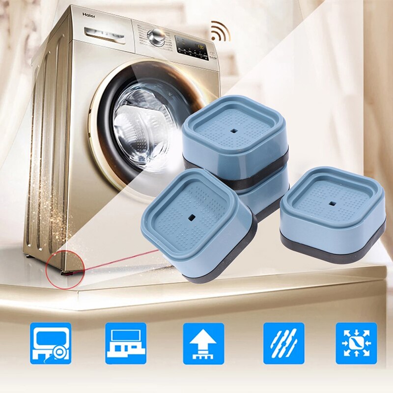 4Pcs Washing Machine Rubber Mat Anti-Vibration Pad Universal Fixed Non-Slip Pad
