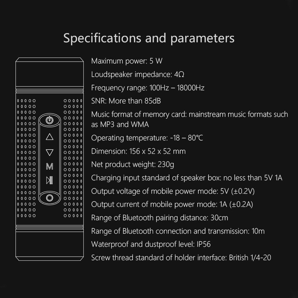 Portable Jakcom OS2 Outdoor Bluetooth Speaker Waterproof 5200mAh Power Bank Bicycle Subwoofer Bass LED Light+Bike Mount