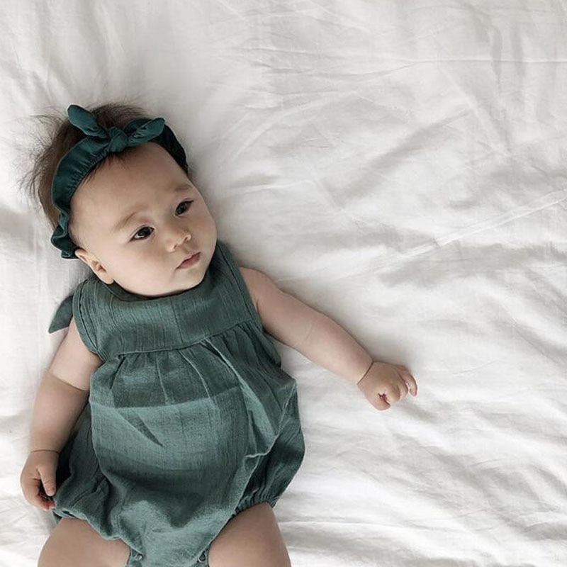 Milancel zomer linnen baby bodysuits koreaanse peutermeisjes jumpsuits katoenen slip baby jongens bodysuit