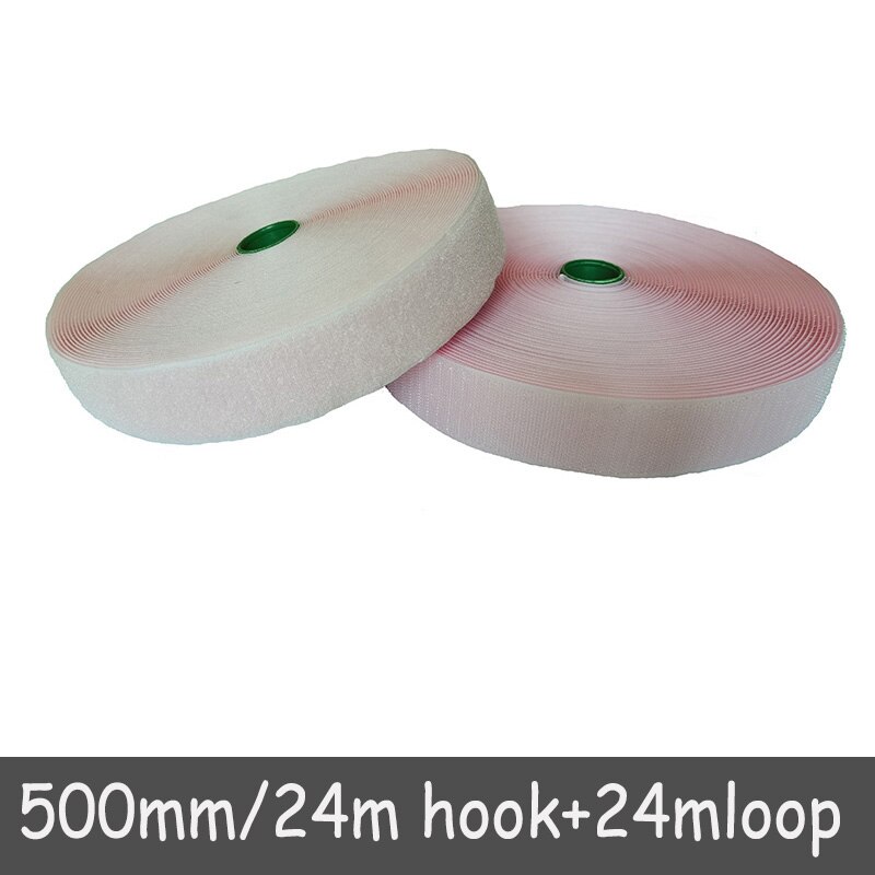 50mm Width velcros no adhesive fastener stick clothing tape sewing magic hook loop sticker strip velcroing strap stick 24 meters: Color 06