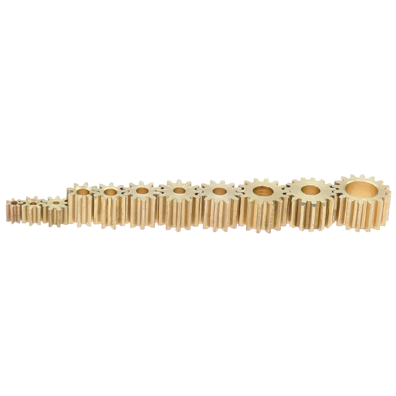 Arbre à engrenage métallique, 2 pièces avec 7 à 16 dents, module 0.3/0.4/0.5, arbre de réduction en cuivre, trou en cuivre 1mm-5mm