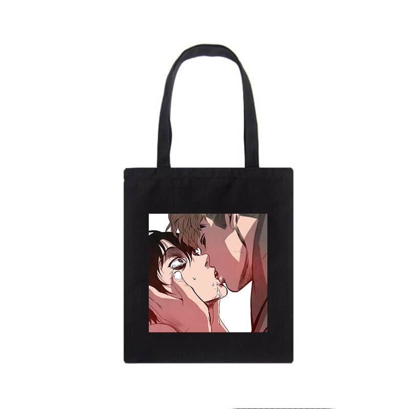 Sangwoo Yoonbum Doden Stalking Canvas Tas Koreaanse Cartoon Shopper Tas Vrouwen Tas Ins Grote Capaciteit Casual Vrouwen Schoudertas: Hei08