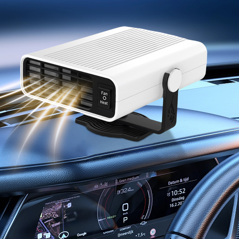 12v 120w elektrisk bilvarmer luftkjøler 360 ° roterbar bærbar frontrute duggdefroster varmevifte til alle biler