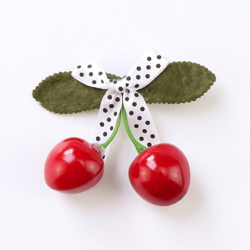 Cute Baby headdress children's hair accessories three-dimensional cherry jewelry hairpin bow princess head flower side clip