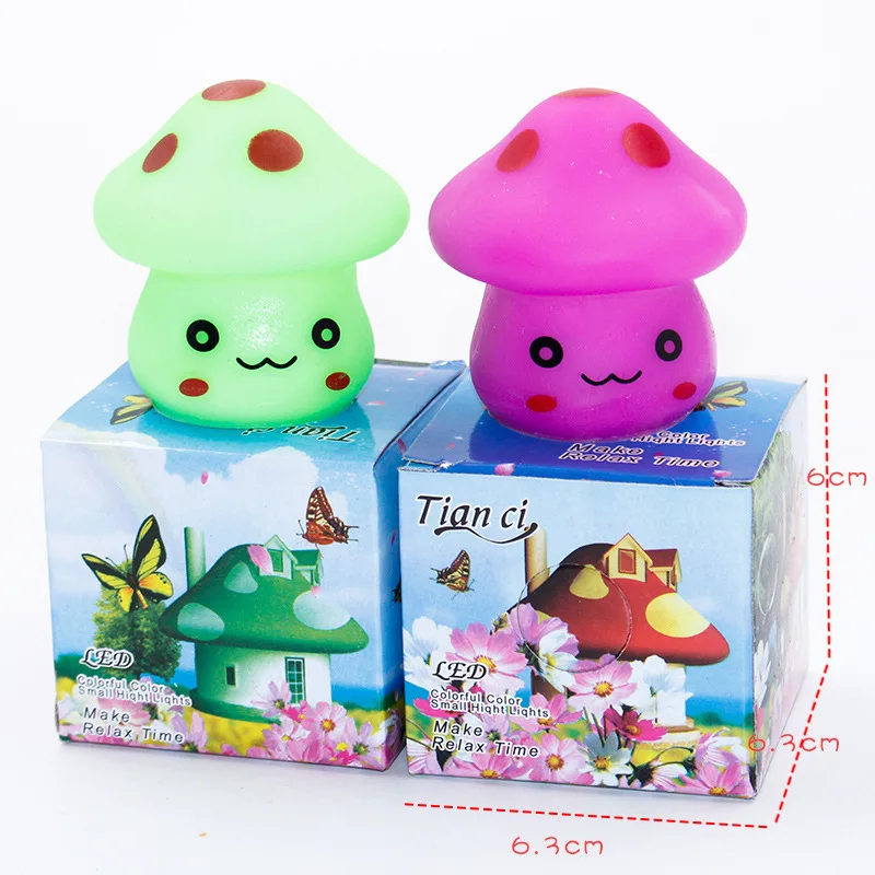 Mushroom Colorful Small Night Light Led Light Gradual Change At Home Small Toy Party Party Decoration