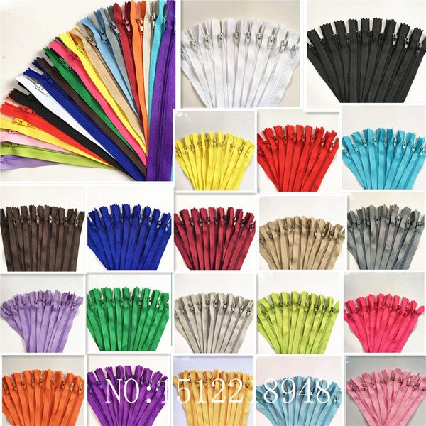 50 Stuks 20Cm (8 Inch) 20/Kleur Nylon Coil Ritsen Tailor Riool Craft Crafter & Fgdqrs #3 Close End