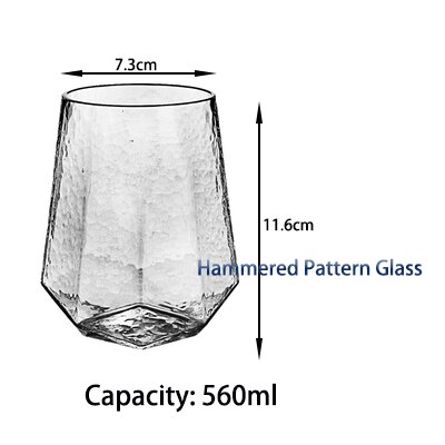 glass vinglass hjemme hamret beger rødvinsglass diamant champagne glass vinglass: 560ml