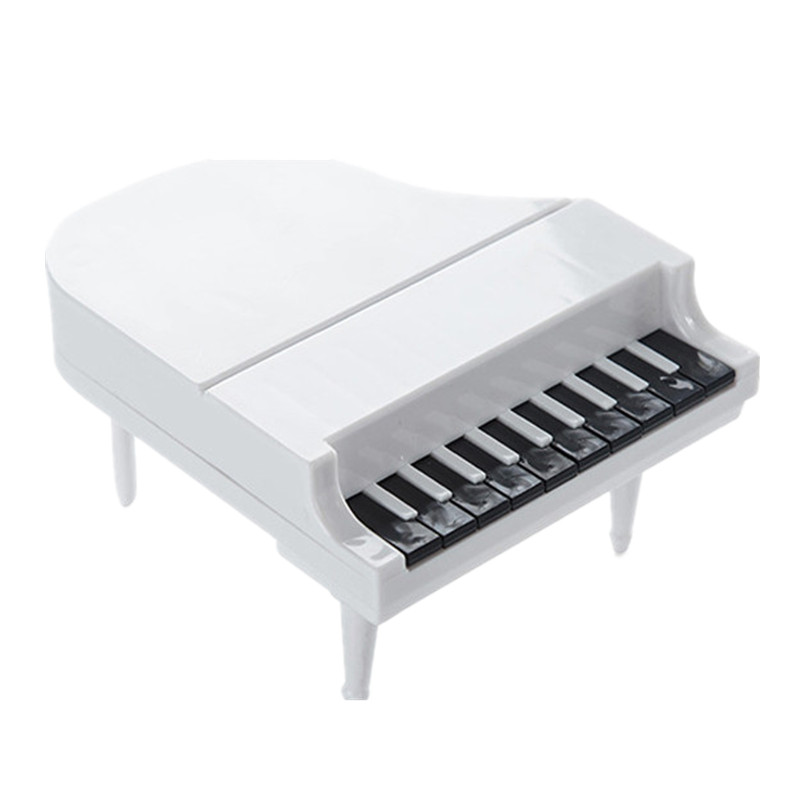 10pcs/set Piano Modeling Fruit Fork Eco-friendly ABS Easy Decoration Kitchen Bar Kids Dessert Forks Tableware 7Z: white