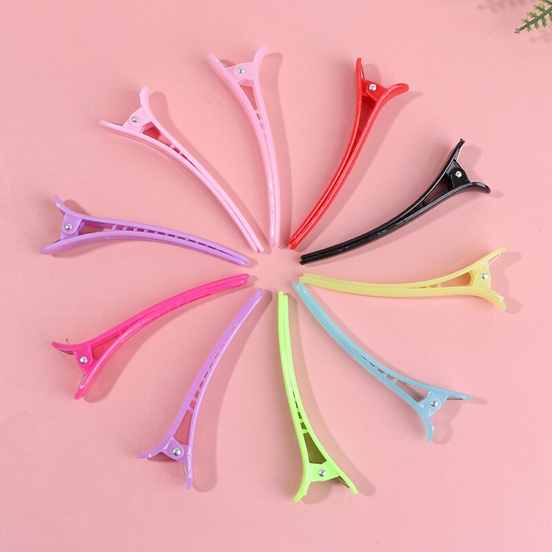 10Pcs Professionele Basic Haar Grip Clips Plastic Salon Styling Eendenbek Clip Hairdressing Sectioning Snijden Haar Klemmen Clip