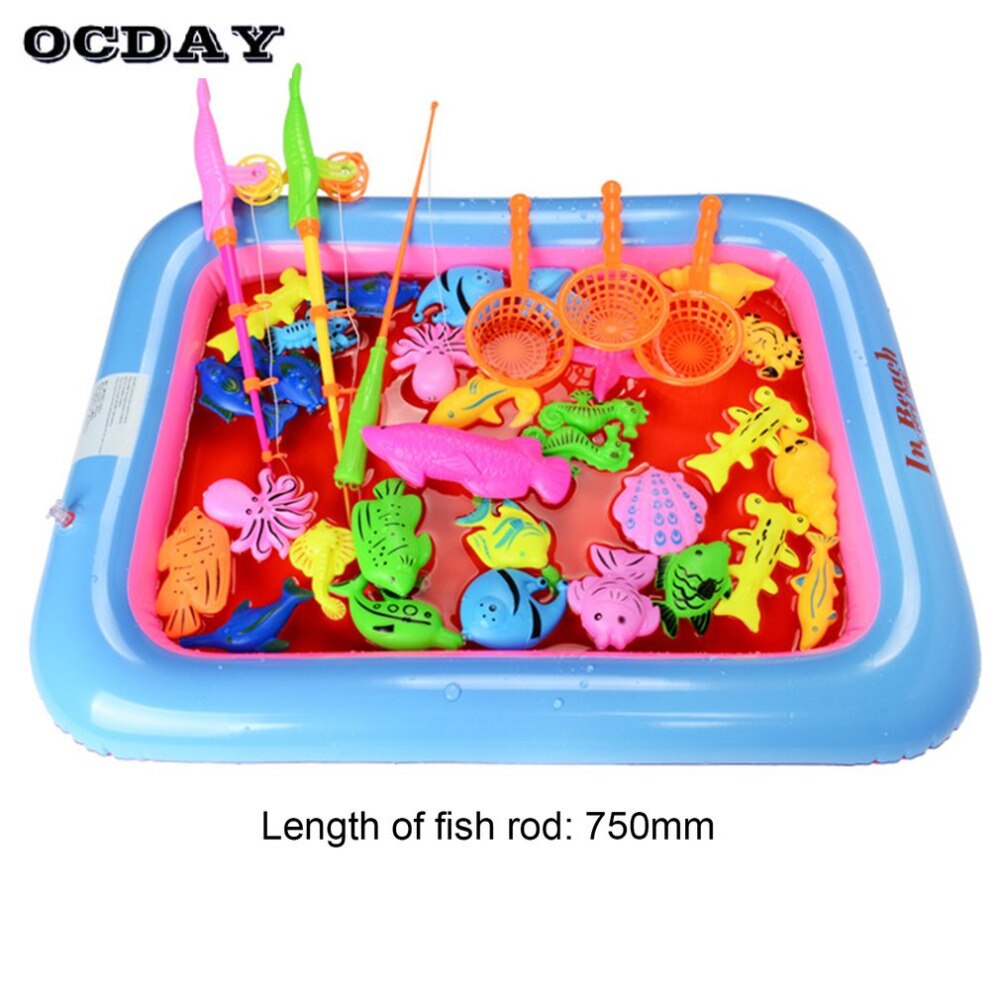 OCDAY 20 Pz/impostato Giocattolo di Pesca Magnetica Canna Netto Insieme per I Bambini bambini Modello Gioca Giocattolo Del Bagno Del bambino Gioco di Pesca all'aperto divertimento & sport giocattoli