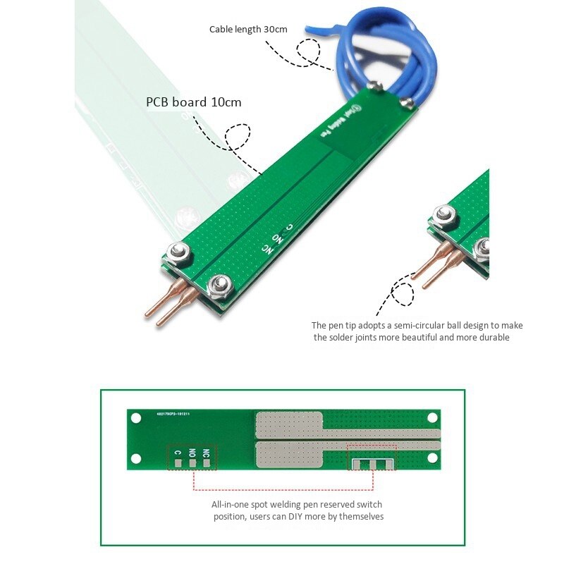 Spot Lassen Pen Machine Lassen 18650 Batterij Puntlassen Pen Diy Geïntegreerde Handheld Spot Lasser Diy Accessoire