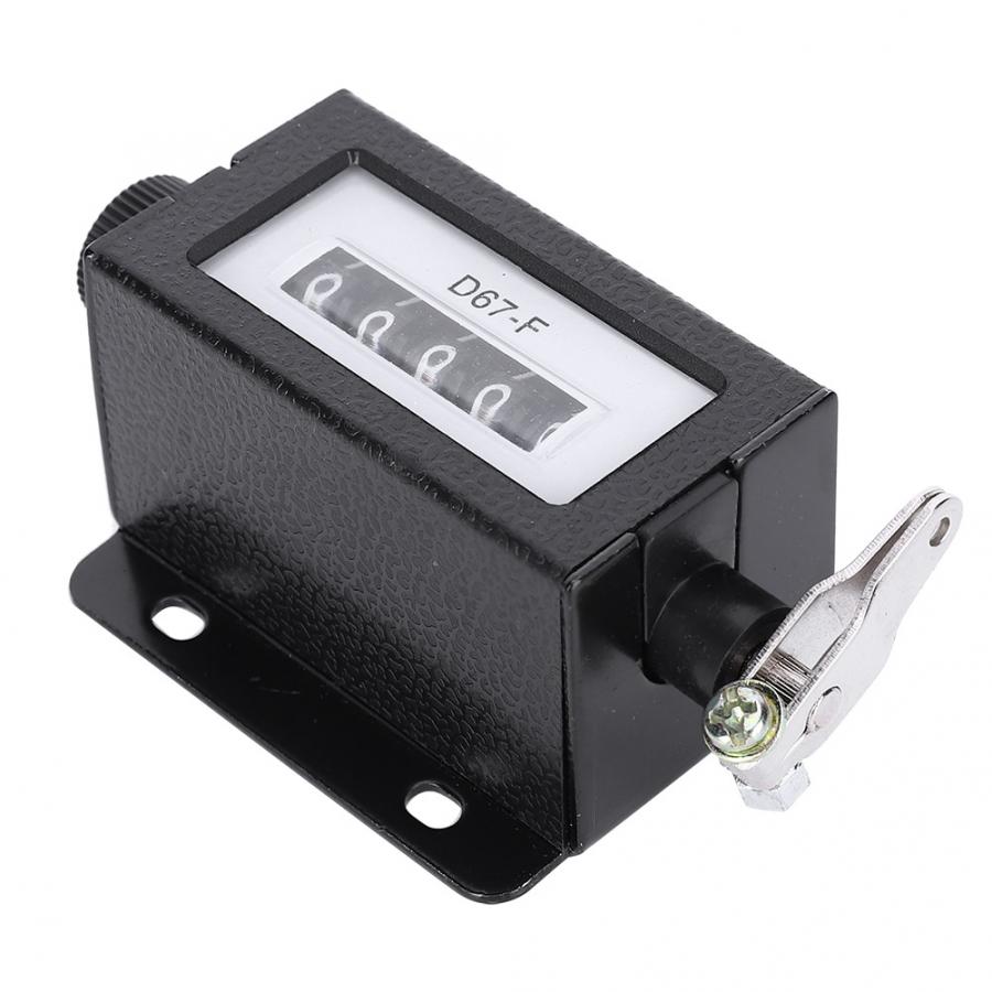 5 Digit Pull Count Counter Mechanical Resettable Counter Rotary Knob with Spring Black Manual Counter 0-99999