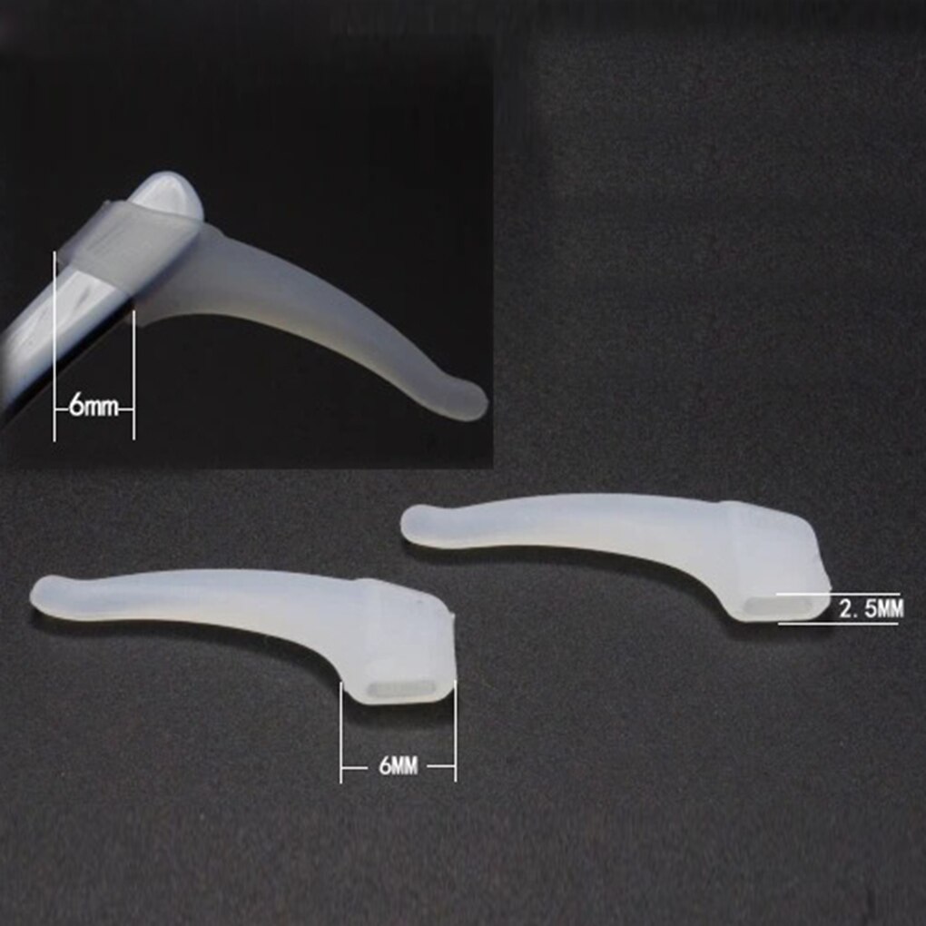 2 Pairs Anti-Slip Ear Hook Eyeglass Eyewear Accessories Tip Ear Grip Silicone Hook Glasses Spectacle Holder Sports Ear Hooks