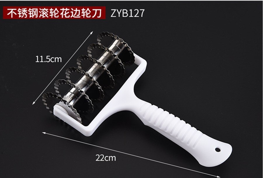 Newest Kitchen Pie Pizza Biscuit Cutting Machine Pastry Plastic Baking Tools Baking Tray Embossed Dough Roller Grating Cutting: D