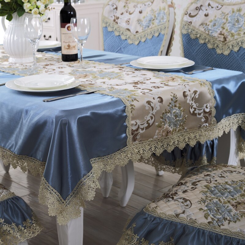 European Style Universal Table Cloth Chair Cover Pastoral Lace Rectangular Tea TableCloth Home Wedding High-grade Decoration