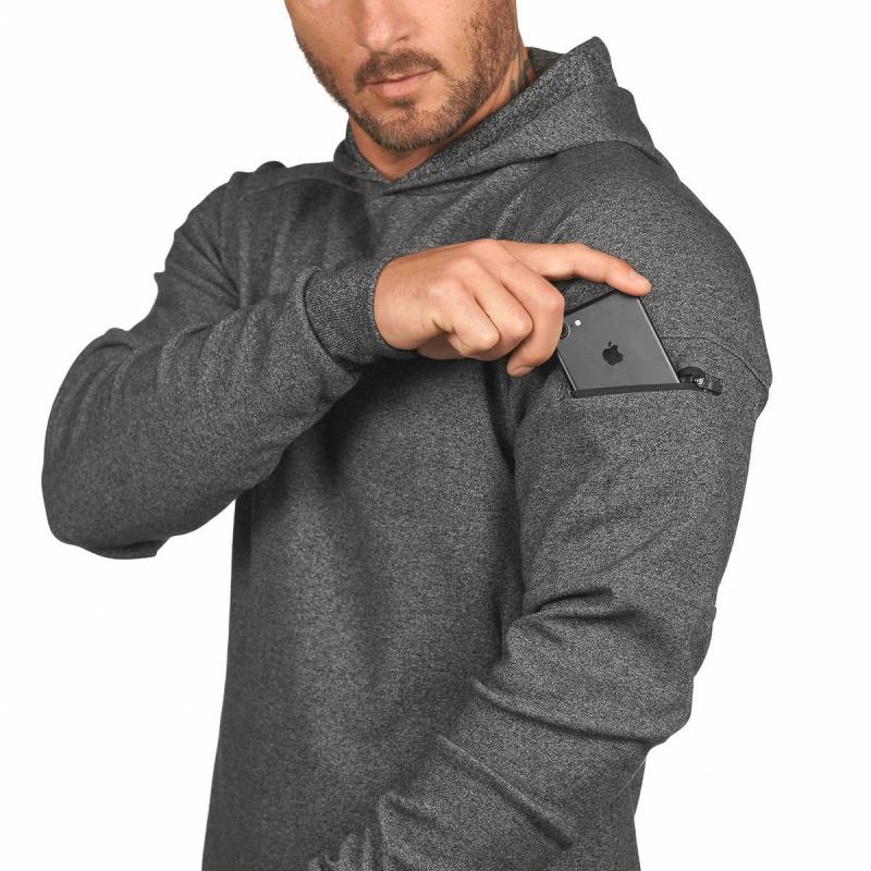 Fitness herre sport jakke frakke telefon pockect løbejakker med hætte sportstøj træning jogging jakke mænd sweatshirts hættetrøje
