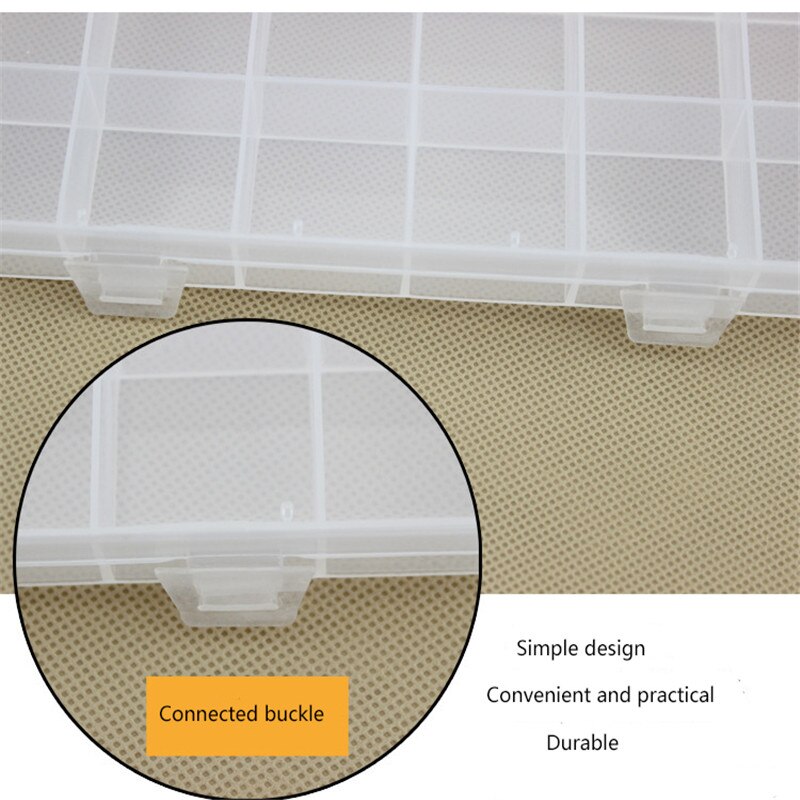 SOACH Transparent small box 24 grid storage multi-purpose detachable smooth