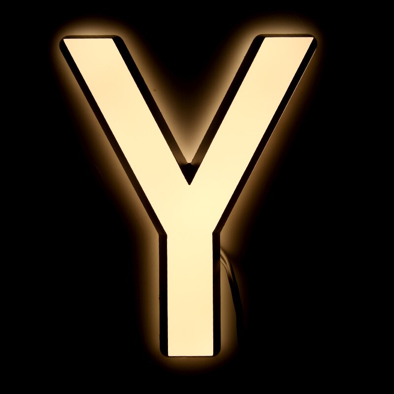 Acrylic LED luminous signs Business Lighting Advertising Sign LED Signboard Outdoor Waterproof Custom Advertisment Letters: Y