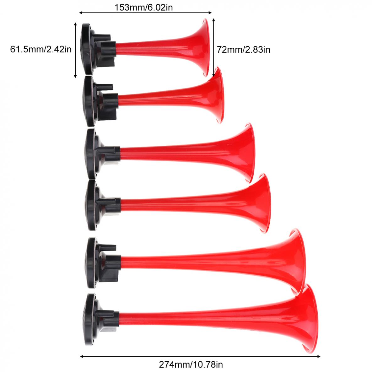 RHO Klaxon à Air électrique 3 Trompettes 12V / 24V 135dB Son Fort Adapté Pour Le Train SUV De