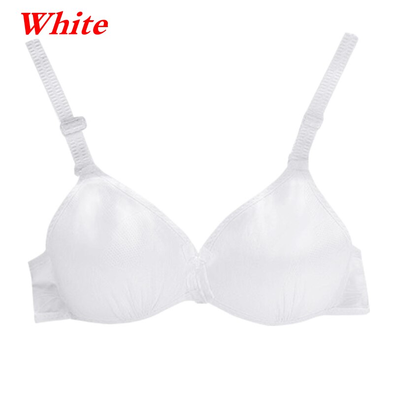 Teenage Girl Cute Bowknot Underwear Puberty Student Cotton Bra Wire Free Pleated 19QF