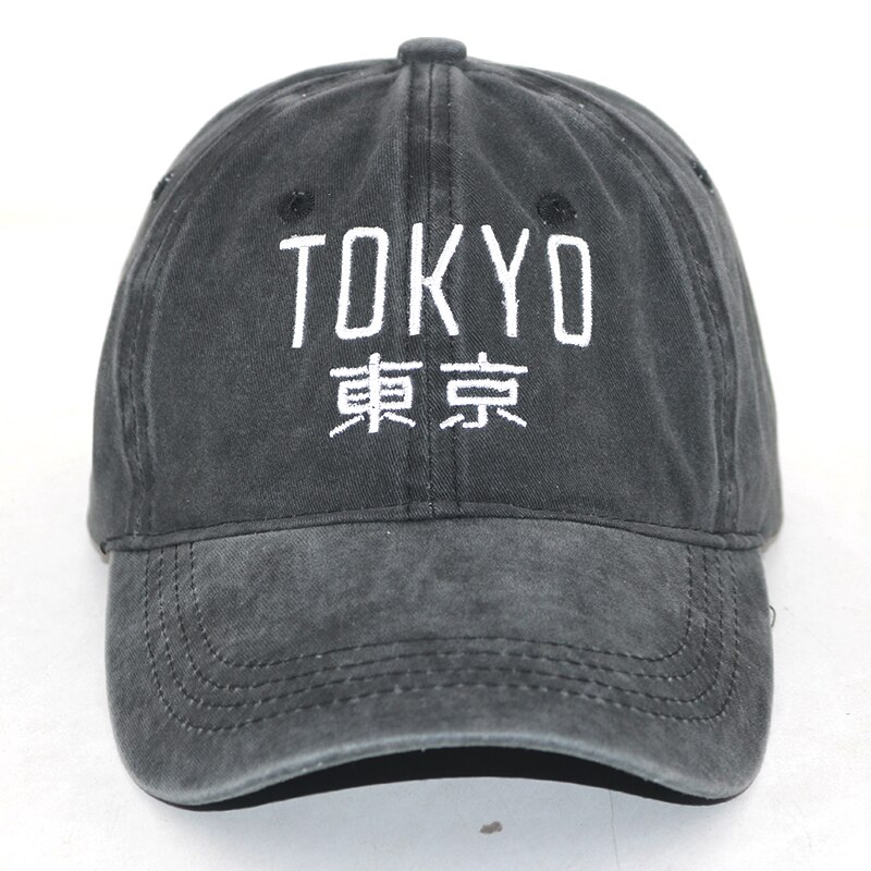 Japanse Stijl Dad Hoed 100% Katoen Gewassen Borduurwerk Tokyo Mode Baseball Cap Mannen Vrouwen Sport Snapback Hoeden