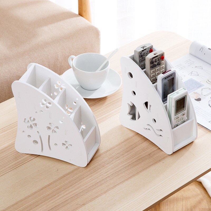 Porte-télécommande en plastique , boîtier de rangement en bois pour TV, climatiseur, articles divers pour la maison et le bureau