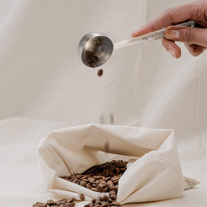 4 Stuks Koffie Scoop, Rvs Lange Steel Meten Koffie Scoop Lepels Voor Koffie Thee Suiker, 15 Ml En 30 Ml