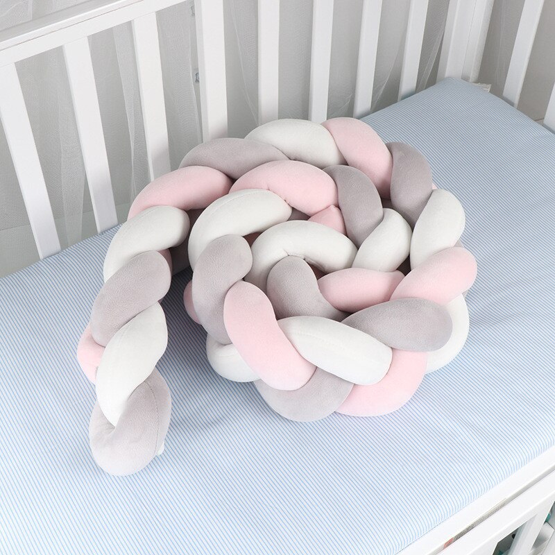 2M Baby Hek Geweven Handgemaakte Twist Drie-Strand Bed Surround Baby Geweven Kussen Kind Anti-Collision Anti Babybedje Bumper