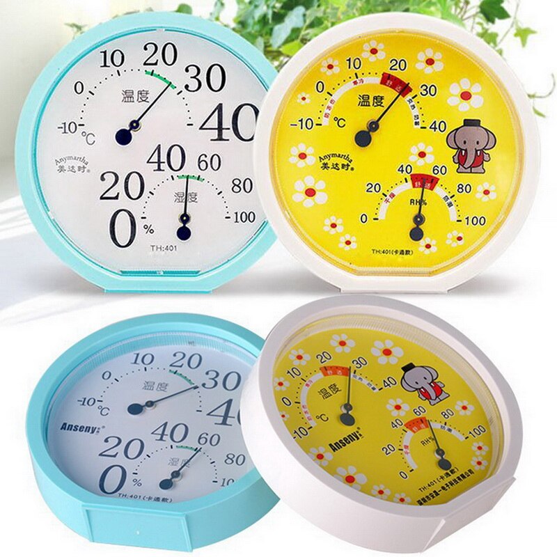 Wall Temperature Humidity Monitor Indoor Outdoor Thermometer Hygrometer No Battery Required