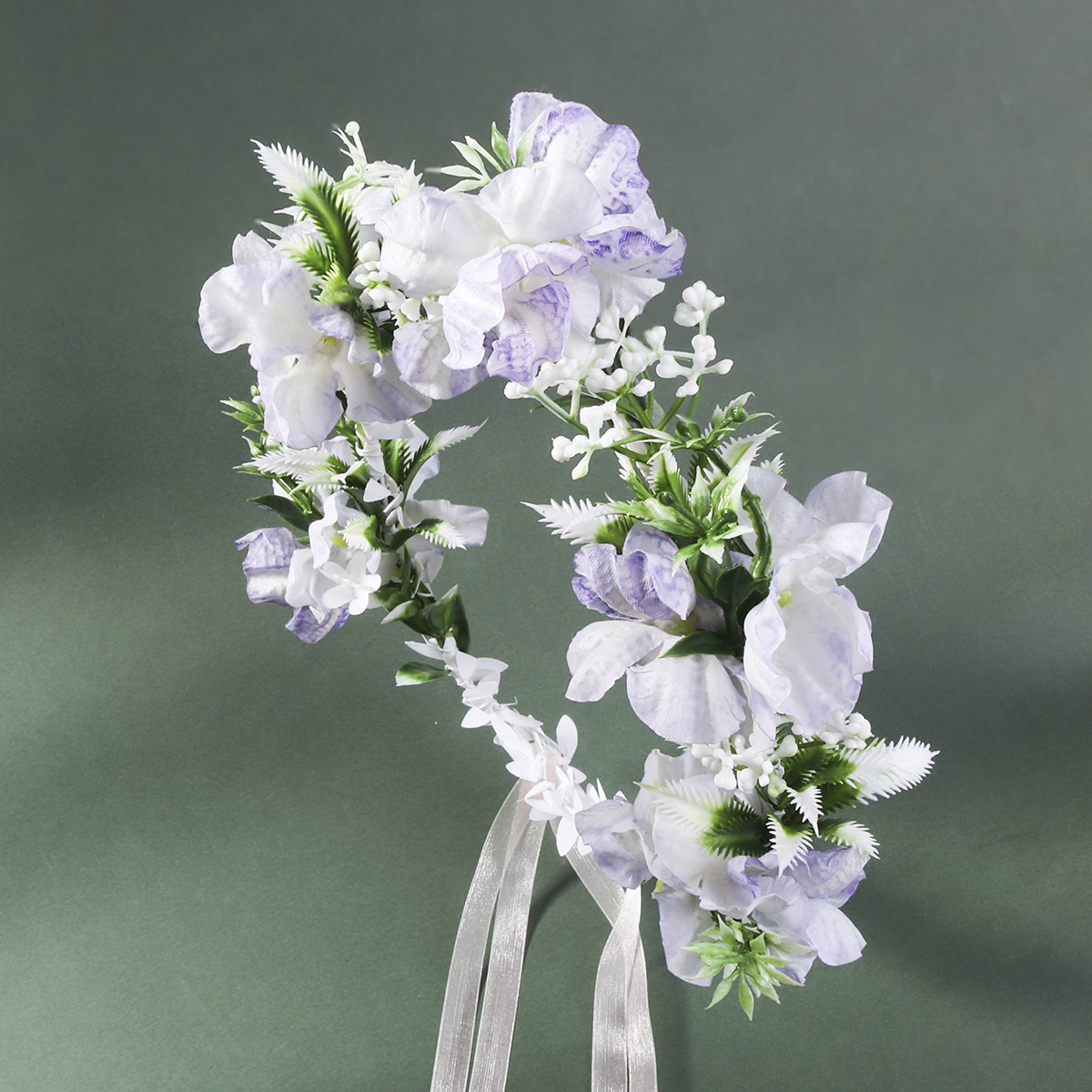 Simulatie Witte Krans Bruiloft Bloem Haarband Hoofdband Fotoshoot Hoofddeksels Rose Krans Bloem Haarband