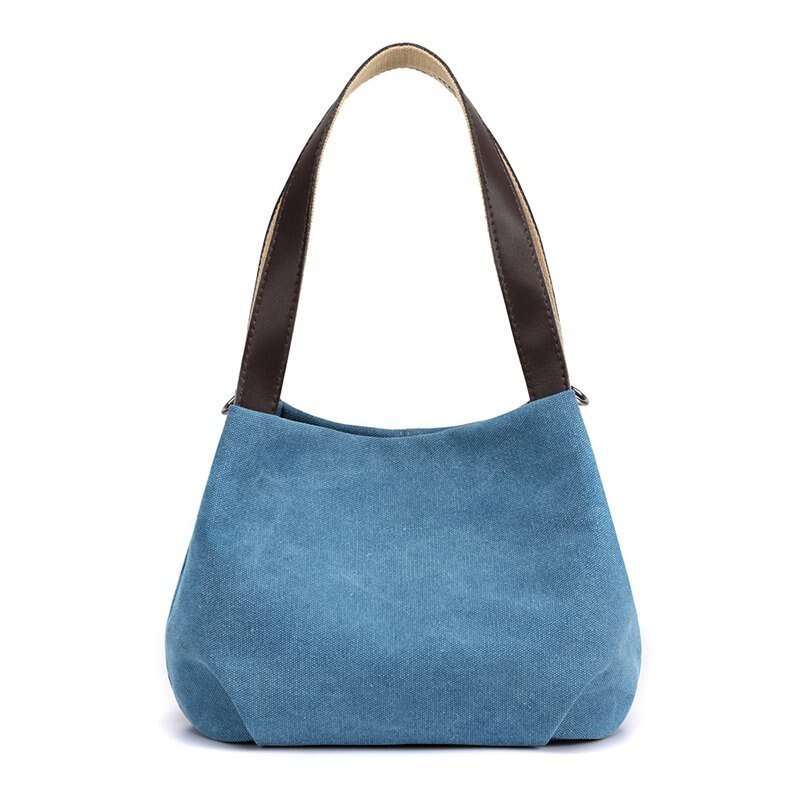 Zachte Canvas Luxe Handtassen Vrouwen Tassen Handtassen Schouder Messenger Bag Dames Handtas Schoudertas Purse: Blauw