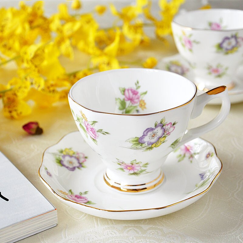 European Bone china coffee set simple ceramic porcelain dish Afternoon tea milk cup 200ML